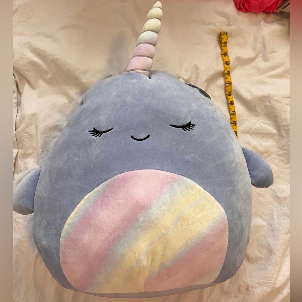 16” Squishmallows Naomi Narwhal Kelly Toy Soft Plush Stuffed Animal RETIRED 2021